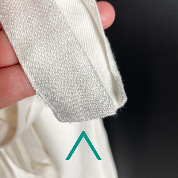 Saunders Collective Halter Dress White Linen Open Back Self Tie Sleeveless Sz‎ 0 - Picture 9 of 16